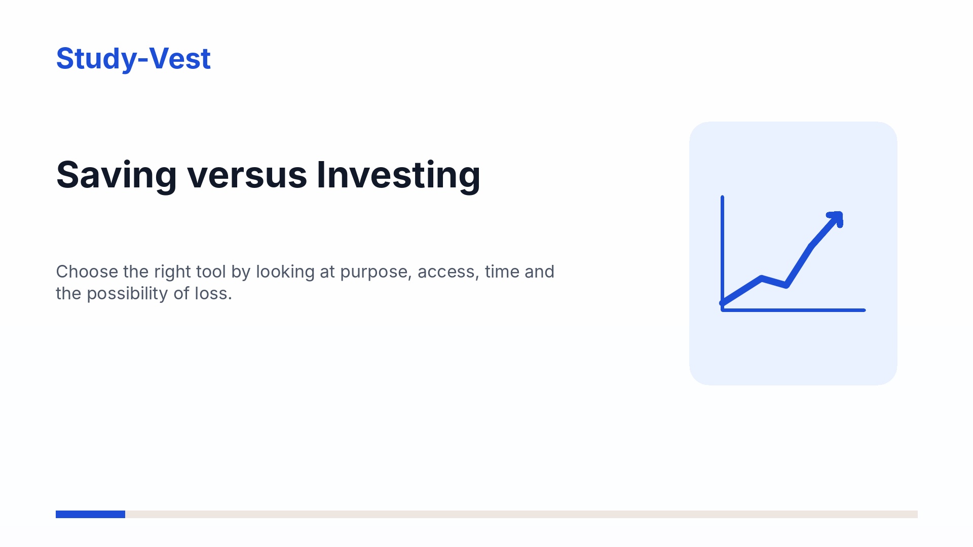 Visual comparison of saving and investing